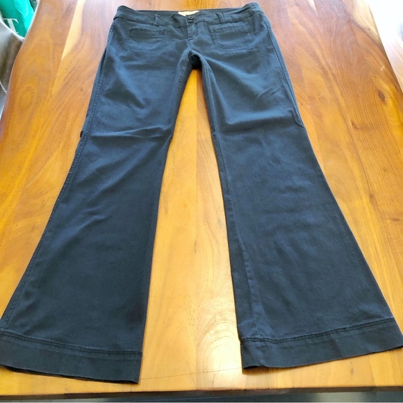 SUNSET SURF CO Y2K Boot Cut Fit Flared Low Rise Funky Navy Low Rise Pants Jeans - Picture 14 of 15